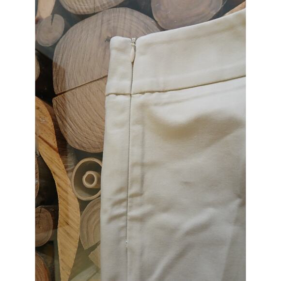 Lands' End Midrise Skinny Leg Pants Zipper Ankle Beige Khaki Petite 10P - Picture 3 of 11